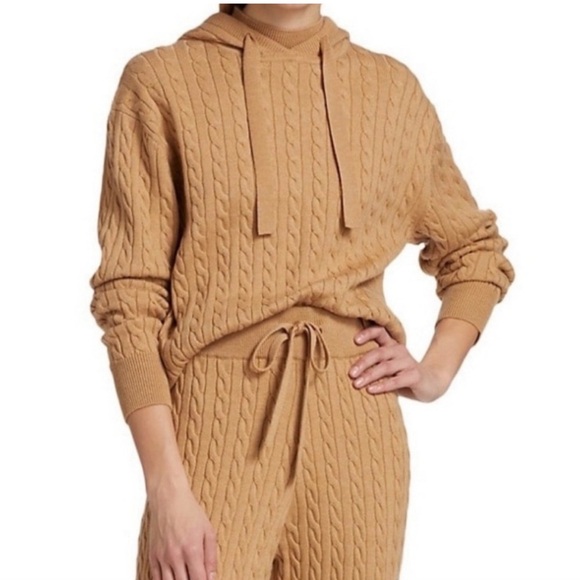 10 Crosby Derek Lam Sweaters - 10 Crosby Derek Lam Tan Cable Knit Turtleneck Hoodie Sweater